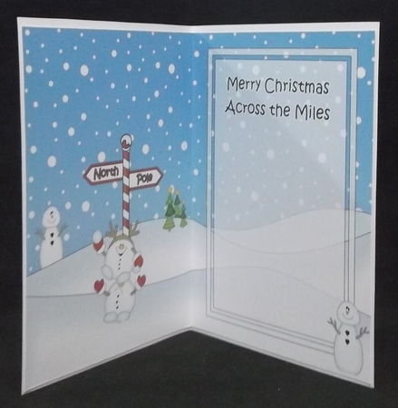 5 x 7 matching insert - Merry Christmas Across the Miles with Snowball Sam by Suzi Cooper