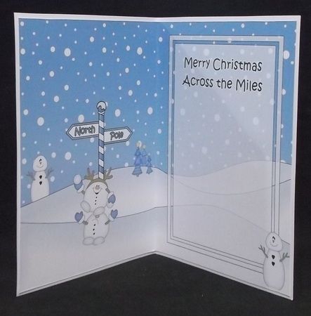 5 x 7 matching insert - Merry Christmas Across the Miles with Snowball Sam by Suzi Cooper