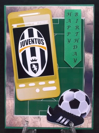 Football Phone card for Juventus Fan by Suzi Cooper