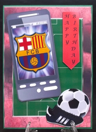 Football Phone card for Barcelona Fan by Suzi Cooper