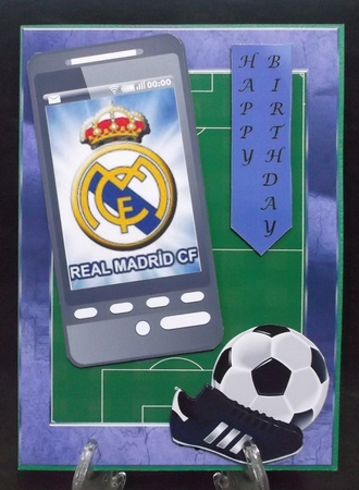Football Phone card for Real Madrid Fan by Suzi Cooper