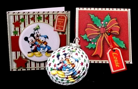3D Bauble Card And Gift Box Mickey and The Gang  by Suzi Cooper