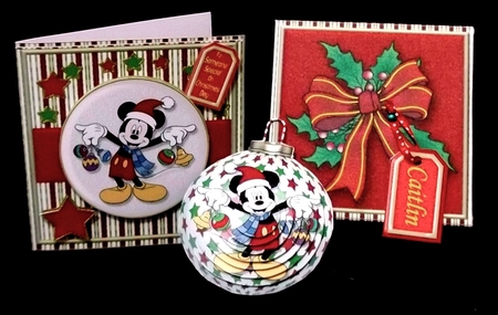 3D Bauble Card And Gift Box Bauble Mickey by Suzi Cooper
