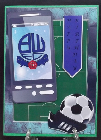 Football phone card Bolton Wanderers by Suzi Cooper