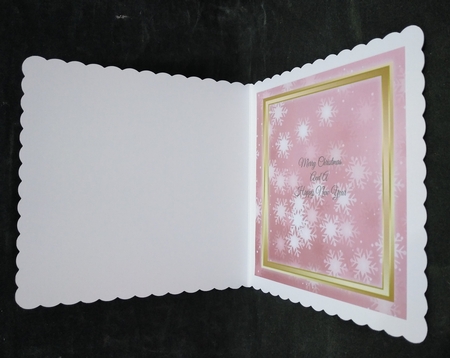 Beautiful Pink Snowflake Insert With Verse 8x8 by Suzi Cooper
