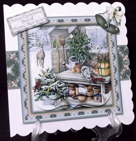 JJ THE CHRISTMAS POTTING SHED MINI KIT 3 5X5 by Suzi Cooper