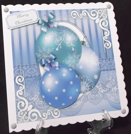 Beautiful Blue Baubles 8x8 by Suzi Cooper