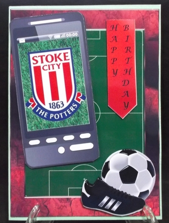 Football Phone Card for Stoke City Fan by Suzi Cooper