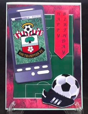 Football Phone Card for Southampton Fan by Suzi Cooper