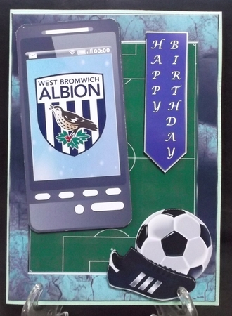 Football  Phone Card for West Bromwich Albion Fan by Suzi Cooper