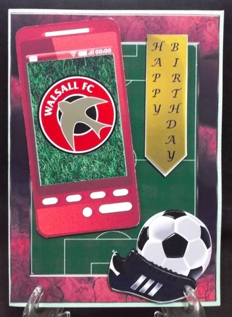Football Phone Card for Walsall Fan by Suzi Cooper