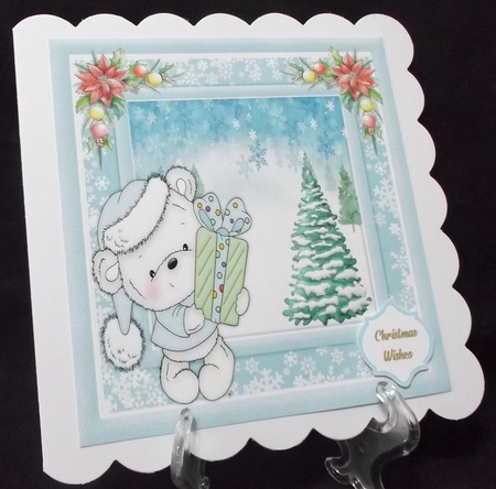 Lovely Teddy Bear Christmas ,Blue by Suzi Cooper