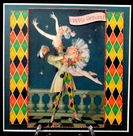 Art Deco Pierrot & Pierrette All Occasion Decoupage Card Making Kit by Suzi Cooper
