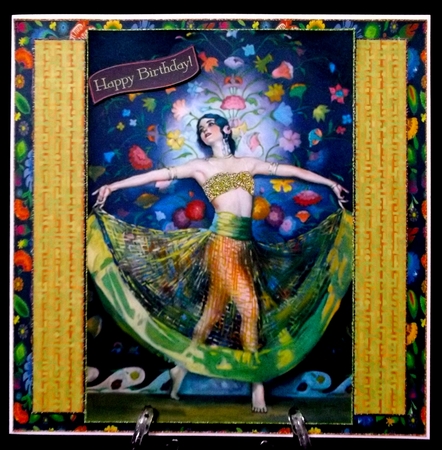 Art Deco Gypsy Dancer All Occasion Decoupage Card Making Kit by Suzi Cooper