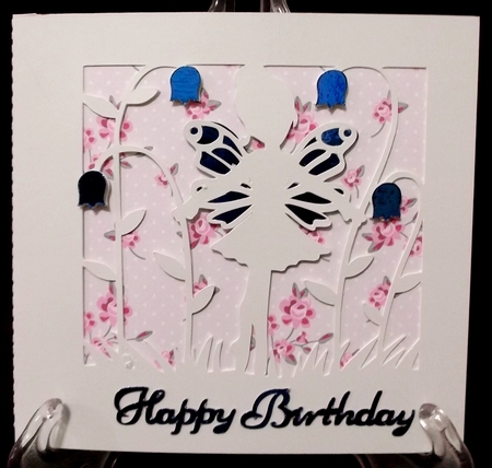 Bluebell Fairy Aperture Card by Suzi Cooper