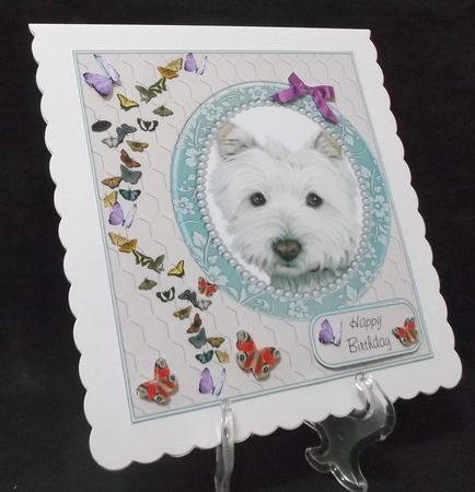 WESTIE WATCHING BUTTERFLIES by Suzi Cooper