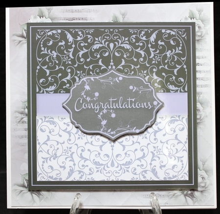 Elegant Wedding Card Topper & Wishing Well Money Envelope - Purple by Suzi Cooper