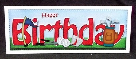 Large DL HAPPY BIRTHDAY 3D decoupage by Suzi Cooper