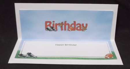 Large DL HAPPY BIRTHDAY insert by Suzi Cooper