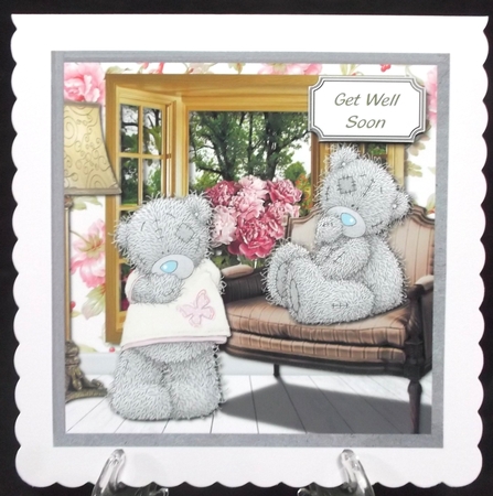 Birthday, get well or mothers day Tatty teddy card front by Suzi Cooper