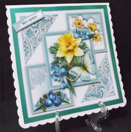 Spring Flora And Lace Card Front Kit by Suzi Cooper