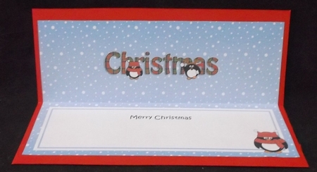 Large DL MERRY CHRISTMAS insert by Suzi Cooper