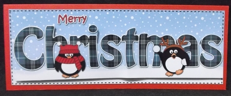 Large DL MERRY CHRISTMAS 3D decoupage  by Suzi Cooper