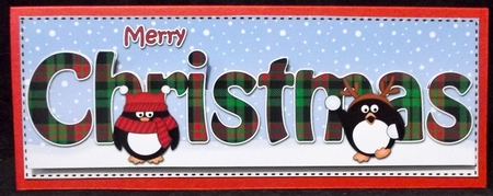 Large DL MERRY CHRISTMAS 3D decoupage  by Suzi Cooper