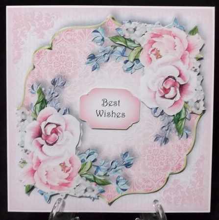 Damask Plaque - Spring Watercolour Roses  by Suzi Cooper
