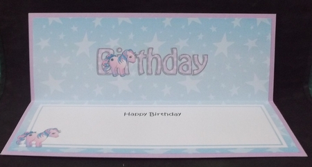 Large DL HAPPY BIRTHDAY insert by Suzi Cooper