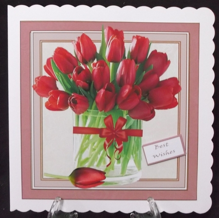 Red Hot Tulips Topper 7x7 by Suzi Cooper