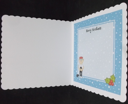 Christmas Bert plays Bowls matching 8 x 8 insert panel by Suzi Cooper