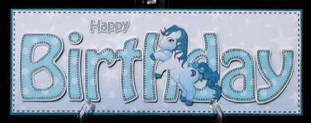 Large DL HAPPY BIRTHDAY 3D decoupage by Suzi Cooper
