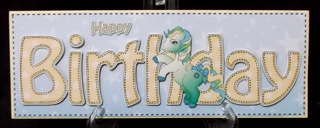 Large DL HAPPY BIRTHDAY 3D decoupage by Suzi Cooper