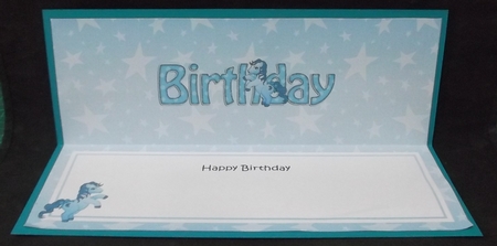 Large DL HAPPY BIRTHDAY insert by Suzi Cooper