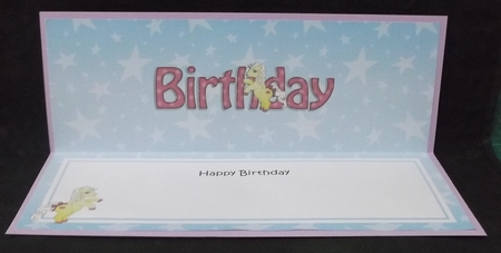 Large DL HAPPY BIRTHDAY insert by Suzi Cooper