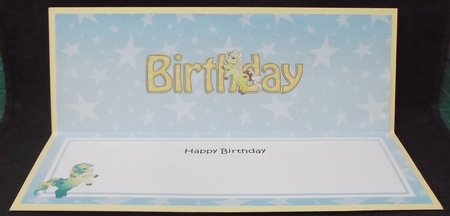 Large DL HAPPY BIRTHDAY insert by Suzi Cooper
