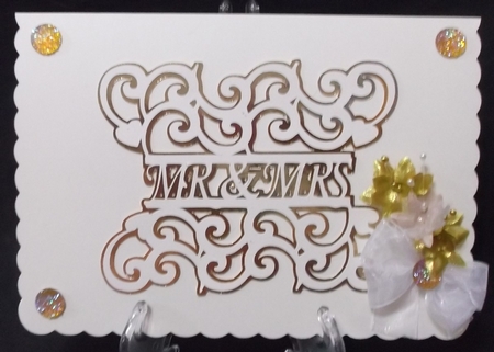 Mr and Mrs split scroll topper cutting file by Suzi Cooper