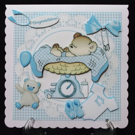 8x8 beautiful new baby boy mini kit by Suzi Cooper