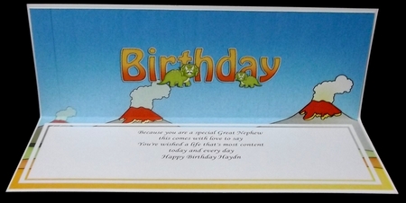 Large DL HAPPY BIRTHDAY insert by Suzi Cooper