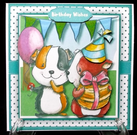 Nutty and Boo 6x6 card  by Suzi Cooper