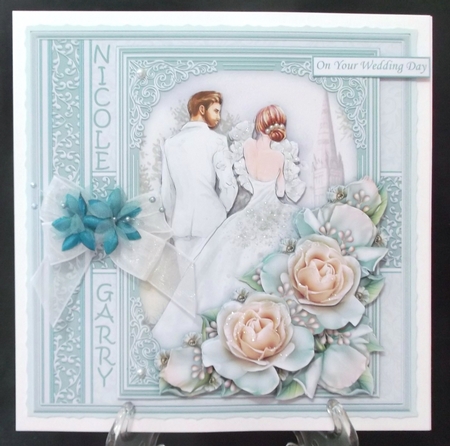 WEDDING DAY BRIDE & GROOM 7.5 Decoupage & Insert Bumper Kit  by Suzi Cooper