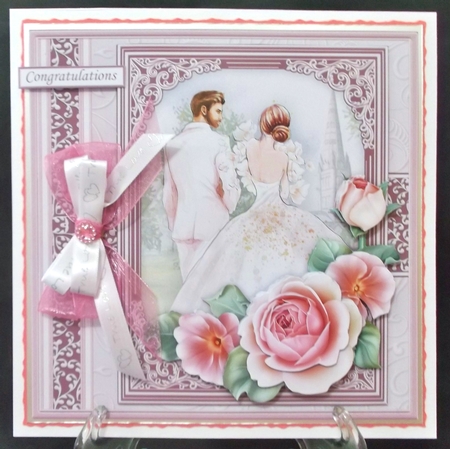 WEDDING DAY BRIDE & GROOM 7.5 Decoupage & Insert Bumper Kit  by Suzi Cooper