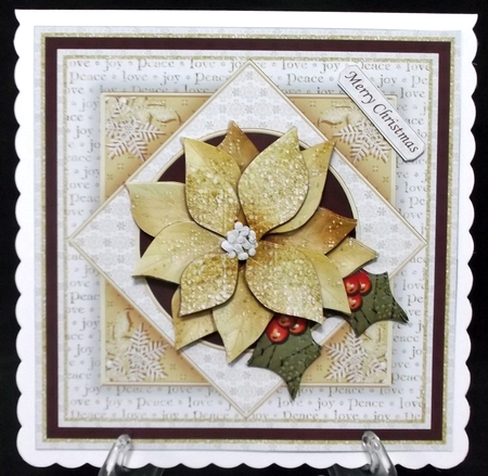GOLD & WHITE CHRISTMAS 7.5 Decoupage & Insert Bumper Kit by Suzi Cooper