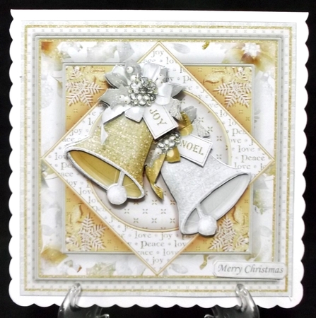 GOLD & WHITE CHRISTMAS 7.5 Decoupage & Insert Bumper Kit by Suzi Cooper