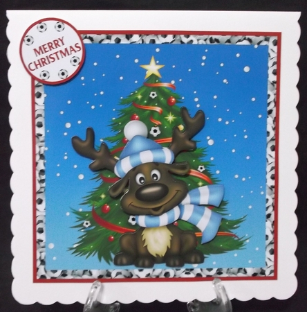 MANCHESTER CITY FOOTBALL REINDEER by Suzi Cooper