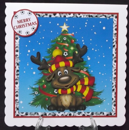 MANCHESTER UNITED FOOTBALL REINDEER by Suzi Cooper