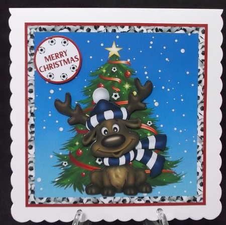EVERTON FOOTBALL REINDEER  by Suzi Cooper