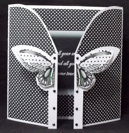 Wishes 3D Gatefold Black Butterfly Mini Kit by Suzi Cooper