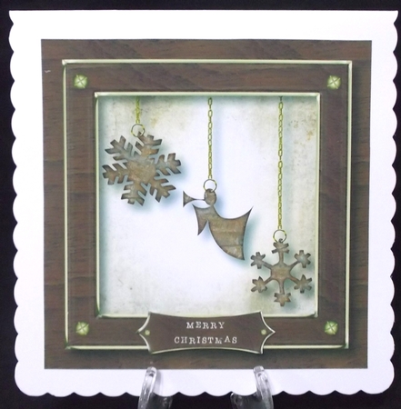 Rusty Steampunk Snowflake Baubles 8x8 by Suzi Cooper
